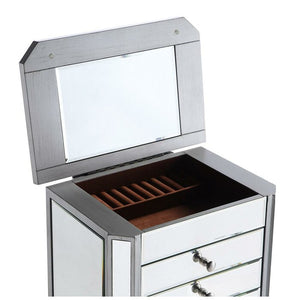 Debrah Free Standing Jewelry Armoire with Mirror, #6397