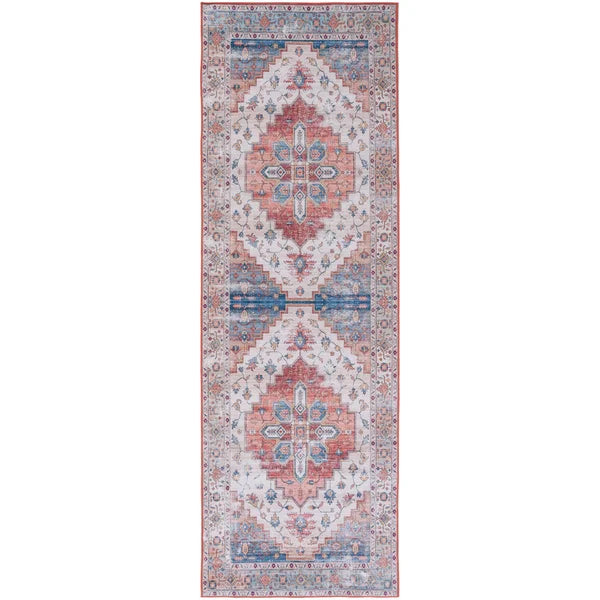 Decarlo Oriental Area Rug in Beige/Blue runner 2'6