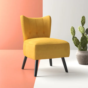 Dechane 22.5'' Wide Tufted Velvet Slipper Chair