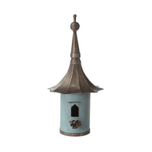 Load image into Gallery viewer, Decorative Metal Birdhouse - Blue
