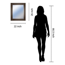 Load image into Gallery viewer, 26&quot; x 22&quot; Mocha Decorative Modern and Contemporary Accent Mirror(2168RR)
