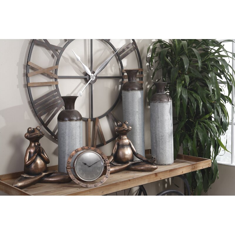 Copper Decorative Resin Yoga Frog Figurine 7820