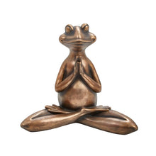 Load image into Gallery viewer, Copper Decorative Resin Yoga Frog Figurine 7820
