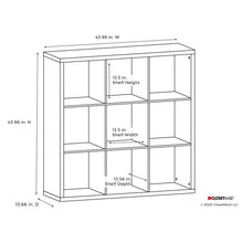 Load image into Gallery viewer, Decorative Storage 43.98&#39;&#39; H x 43.98&#39;&#39; W Bookcase 7076RR
