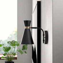 Load image into Gallery viewer, Decorey 1 - Light Dimmable Satin Armed Sconce
