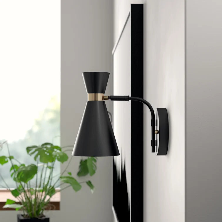 Decorey 1 - Light Dimmable Satin Armed Sconce
