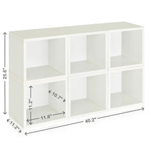 Load image into Gallery viewer, Aspen White Dehart Cube Bookcase (Set of 2) 7311
