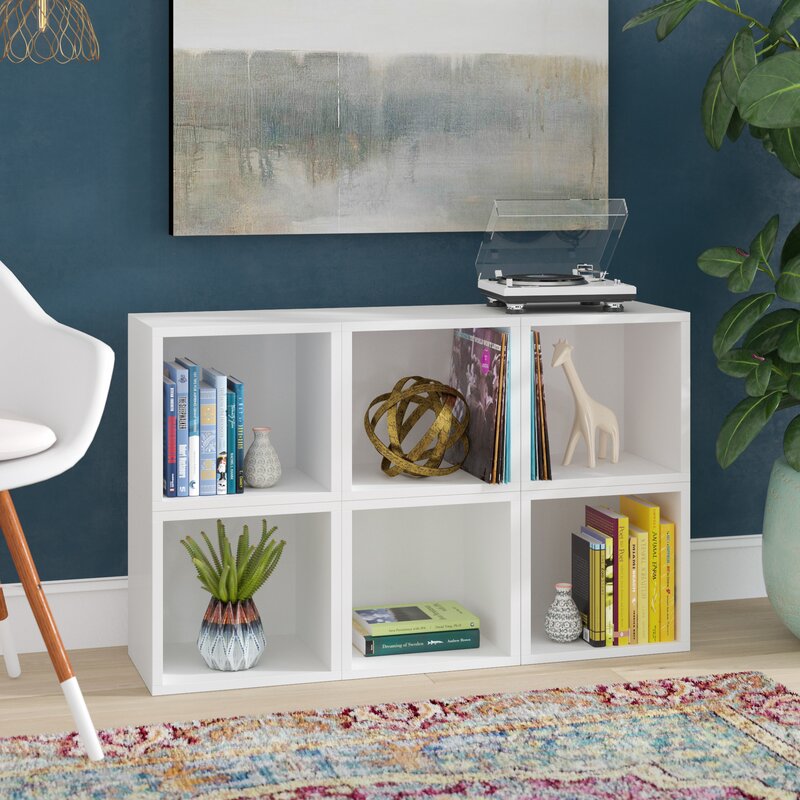 Aspen White Dehart Cube Bookcase (Set of 2) 7311