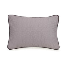 Load image into Gallery viewer, Twin Gray Deidre Microfiber Reversible Modern &amp; Contemporary 2 Piece Quilt Set
