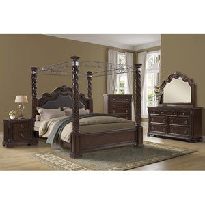 Delbert Low Profile Four Poster KING Bed *AS-IS* MRM3819 (5 boxes)
