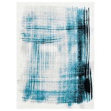 Load image into Gallery viewer, Deliah Power Loom Performance Ivory/Teal Rug, Rectangle 6&#39; x 9&#39;
