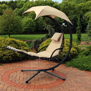 Delilah Hanging Chaise Lounger with Stand