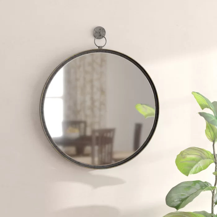 Della Suspended Modern & Contemporary Distressed Accent Mirror