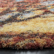Load image into Gallery viewer, Delma Floral Area Rug in Rust/Blue, Rectangle 2&#39;3&quot; x 3&#39;
