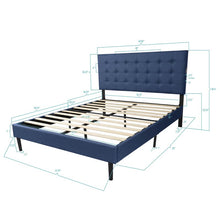Load image into Gallery viewer, Delray Tufted Upholstered Low Profile Platform Bed, queen
