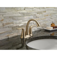 Load image into Gallery viewer, Brilliance Champagne Bronze Lahara Centerset Bathroom Faucet with Drain Assembly
