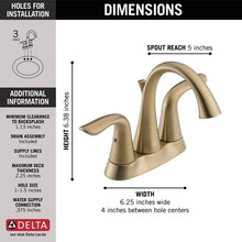 Load image into Gallery viewer, Brilliance Champagne Bronze Lahara Centerset Bathroom Faucet with Drain Assembly
