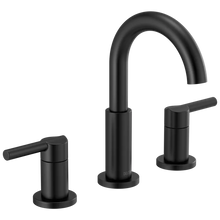 Load image into Gallery viewer, Matte Black Nicoli Widespread Bathroom Faucet with Drain Assembly
