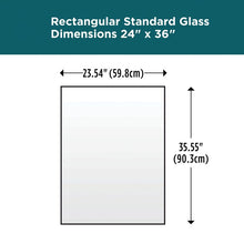 Load image into Gallery viewer, 36&quot; x 24&quot; Rectangular Standard Float Mount Frameless Bathroom/Vanity Mirror
