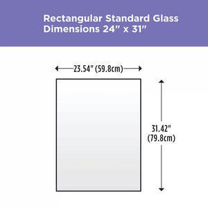 31" x 24" Delta Rectangular Standard Float Mount Frameless Bathroom/Vanity Mirror