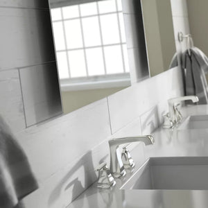 36" x 24" Delta Rectangular Standard Float Mount Frameless Bathroom/Vanity Mirror, (Set of 2)