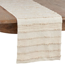 Load image into Gallery viewer, Deluca Fringe Striped Long Table Runner, 16&quot; x 12
