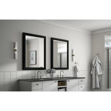 Load image into Gallery viewer, 35.63&quot; x 27.76&quot; Matte Black Deluxe Modern Beveled Bathroom/Vanity Mirror
