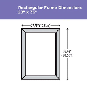 35.63" x 27.76" Nickel Deluxe Modern Beveled Bathroom/Vanity Mirror MRM3937