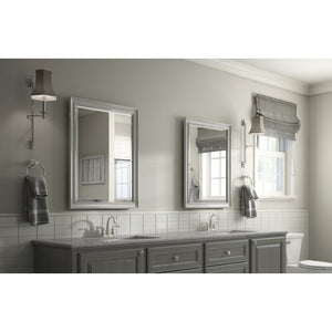 32.64" x 23.03" Chrome Deluxe Modern Beveled Bathroom/Vanity Mirror