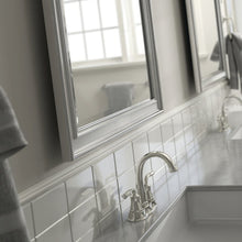 Load image into Gallery viewer, 32.64&quot; x 23.03&quot; Chrome Deluxe Modern Beveled Bathroom/Vanity Mirror
