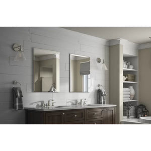 Deluxe Modern & Contemporary Beveled Frameless Bathroom/Vanity Mirror 28.43 x 18.82, Set of 2 mirrors