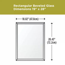 Load image into Gallery viewer, Deluxe Modern &amp; Contemporary Beveled Frameless Bathroom/Vanity Mirror 28.43 x 18.82, Set of 2 mirrors
