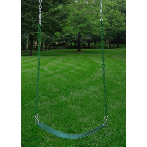 (2) Green Deluxe Swings with Chains #9081
