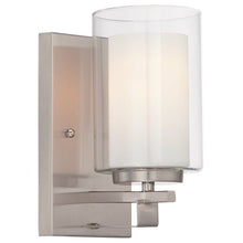 Load image into Gallery viewer, (2) Brushed Nickel 1-Light Bath Sconces #9503
