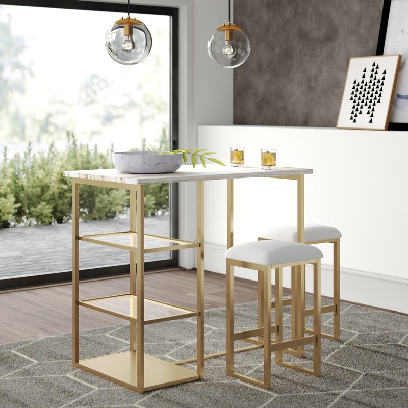 Denham 2 - Person Counter Height Dining Set