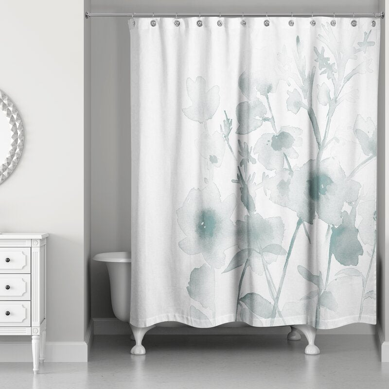 Deqwan Floral Single Shower Curtain 6896RR/GL
