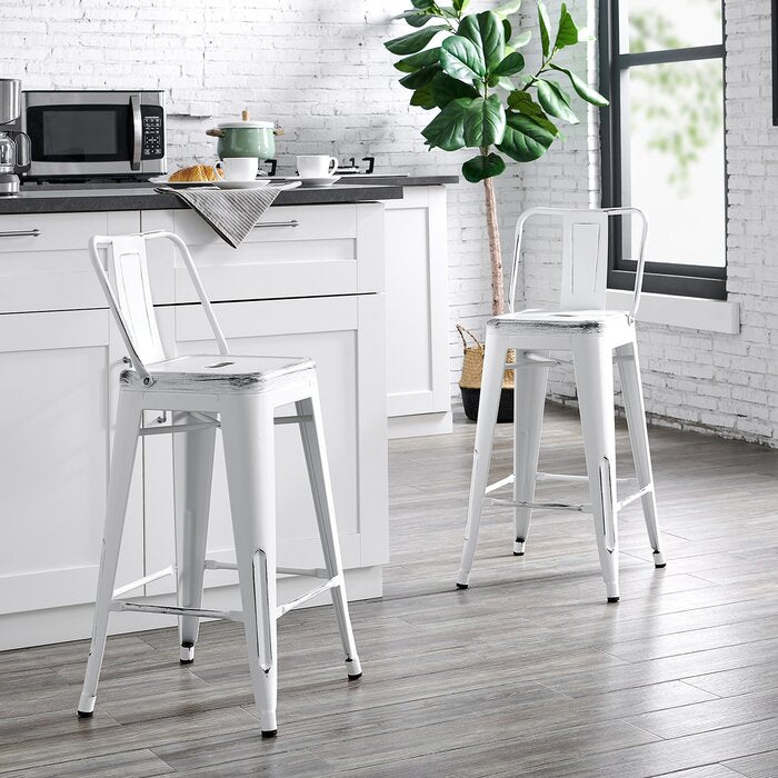 Derbyshire Counter Stool (Set of 2) Sand Matte White #1718HW