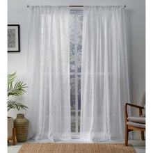 Load image into Gallery viewer, Derwin Striped Sheer Rod Pocket Curtain Panel - Set of 2 Panels (1222ND)
