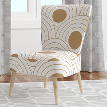 Load image into Gallery viewer, &#39;Circular Retro Design&#39; Upholstered Mid-Century Accent Chair
