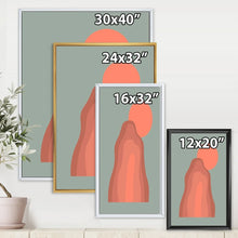 Load image into Gallery viewer, Designart &#39;Pink Sunset Mountain Landscape&#39; Modern Framed Canvas Wall Art Print
