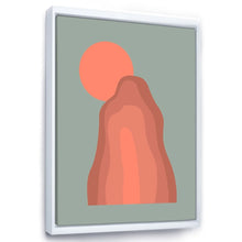 Load image into Gallery viewer, Designart &#39;Pink Sunset Mountain Landscape&#39; Modern Framed Canvas Wall Art Print
