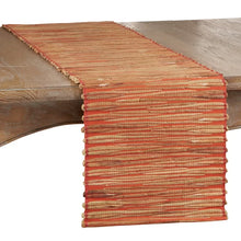 Load image into Gallery viewer, 14&quot; x 108&quot; Orange Devan Water Hyacinth Table Runner
