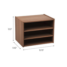 Load image into Gallery viewer, Dark Brown Devin Stack Box Paper Organizer 479AH
