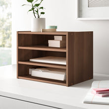 Load image into Gallery viewer, Dark Brown Devin Stack Box Paper Organizer 479AH
