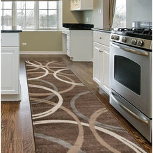 Load image into Gallery viewer, Devonshire Geometric Machine Woven Area Rug in Brown, Runner 2&#39; X 10&#39;
