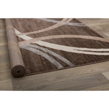 Load image into Gallery viewer, Devonshire Geometric Machine Woven Area Rug in Brown 2&#39; x 10&#39;

