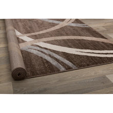 Load image into Gallery viewer, Devonshire Geometric Machine Woven Area Rug in Brown, Runner 2&#39; X 10&#39;
