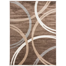Load image into Gallery viewer, Devonshire Geometric Machine Woven Area Rug in Brown 2&#39; x 3&#39;
