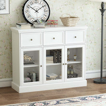 Load image into Gallery viewer, White Dezyrae 47.2&#39;&#39; Wide 3 Drawer Sideboard
