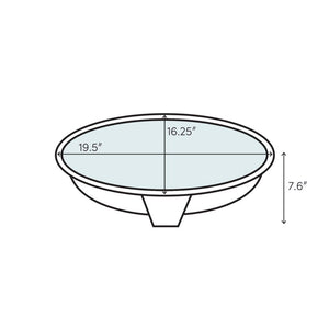 Dhima Vitreous China Oval Undermount Bathroom Sink with Overflow AP778